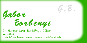 gabor borbenyi business card